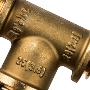 Тройник 20х25х20 переходной, аксиальный, для труб из сшитого полиэтилена - фото 7