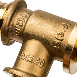 Тройник 25х20х20 переходной, аксиальный, для труб из сшитого полиэтилена - фото 7