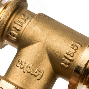 Тройник 25х25х20 переходной, аксиальный, для труб из сшитого полиэтилена - фото 6