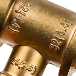 Тройник 32х20х32 переходной, аксиальный, для труб из сшитого полиэтилена - фото 6