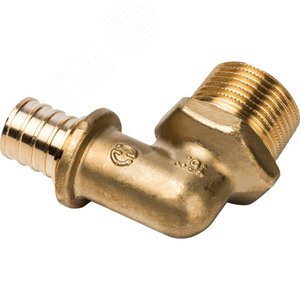 Угольник 20х3/4'НР переходной с наружной резьбой, аксиальный, латунь - фото 2