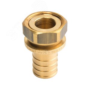 Переходник 25х3/4'ВР с накидной гайкой, аксиальный, латунь - фото 10