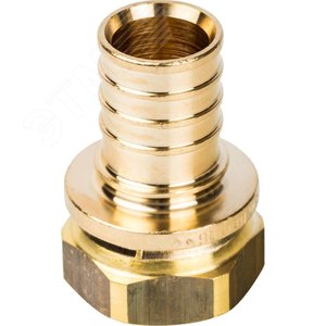 Переходник 25х3/4'ВР с накидной гайкой, аксиальный, латунь - фото 2