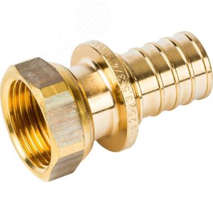 Переходник 25х3/4'ВР с накидной гайкой, аксиальный, латунь - фото 4