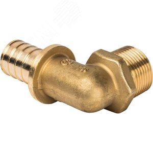 Угольник 25х3/4'НР переходной с наружной резьбой, аксиальный, латунь - фото 4