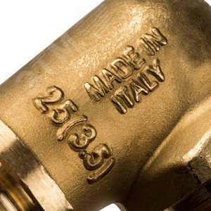 Угольник 25х3/4'НР переходной с наружной резьбой, аксиальный, латунь - фото 7