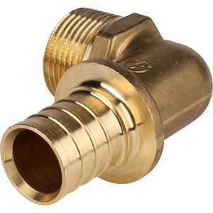 Угольник 32х1'НР переходной с наружной резьбой, аксиальный, латунь - фото 1