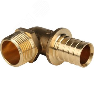 Угольник 32х1'НР переходной с наружной резьбой, аксиальный, латунь - фото 2