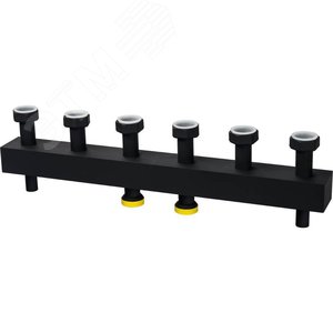 Коллектор распределительный стальной 3 отопительных контуратеплоизоляция DN25 - фото 4