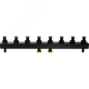 Коллектор распределительный стальной 4 отопительных контуратеплоизоляция DN25 - фото 7