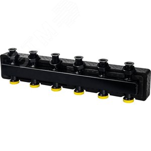 Коллектор распределительный стальной 3 (5) отопительных контуратеплоизоляция DN25 - фото 2