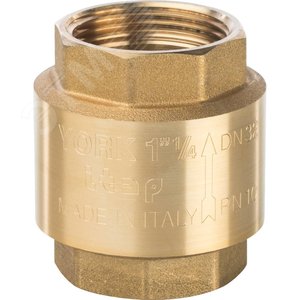 Изображение товара Клапан обратный пружинный муфтовый 1 1/4' с пластиковым седлом (шт)