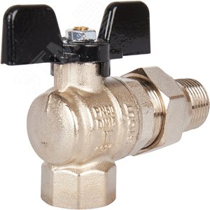 Кран шаровой со сгоном угловой 1/2' ВН ручка бабочка - фото 6