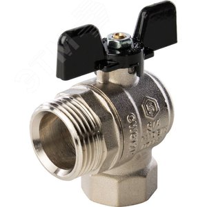 Кран шаровой со сгоном угловой 3/4' ВН ручка бабочка - фото 5