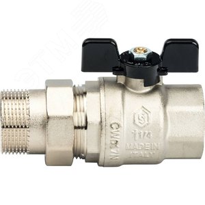 Кран шаровой со сгоном 1 1/4' ВН ручка бабочка - фото 2