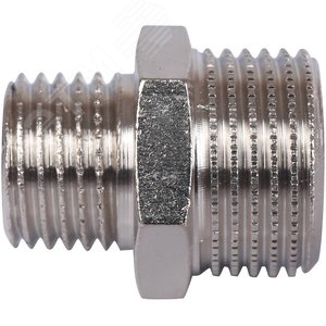 Ниппель 3/8X1/4 НН переходной никелированный - фото 5