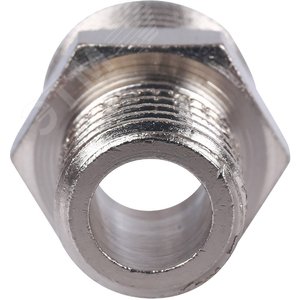 Ниппель 3/8X1/4 НН переходной никелированный - фото 6