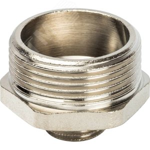 Ниппель НН 1'1/4х1/2' переходной, никелированный - фото 2