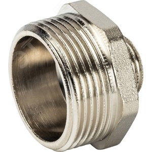 Ниппель НН 1'1/4х1/2' переходной, никелированный - фото 4