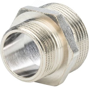 Ниппель НН 1'1/4х1' переходной, никелированный - фото 1