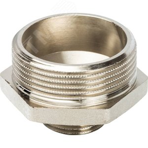 Ниппель НН 1'1/2х3/4' переходной, никелированный - фото 2