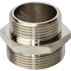 Ниппель НН 1'1/2х1'1/4 переходной, никелированный - фото 1