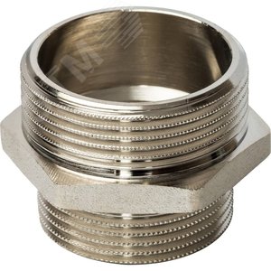 Ниппель НН 1'1/2х1'1/4 переходной, никелированный - фото 2