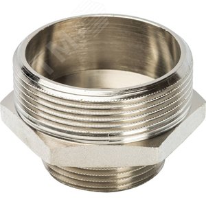 Ниппель НН 2'х1'1/4 переходной, никелированный - фото 2