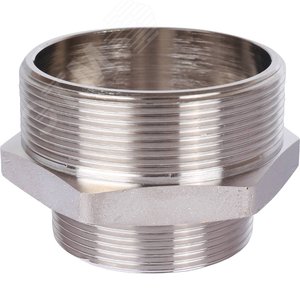 Ниппель 2'1/2X2 НН переходной никелированный - фото 2