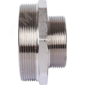 Ниппель 3'X2' НН переходной никелированный - фото 7