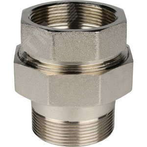 Разъемное соединение 'американка' ВН никелированное, уплотнение под гайкой o-ring кольцо 2' - фото 1