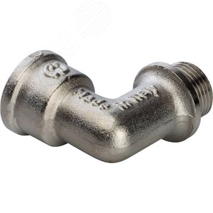 Угольник НВ 3/8' с упором, никелированный - фото 2