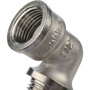 Угольник НВ 1/2 с упором, никелированный - фото 8