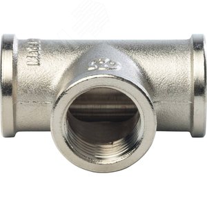 Тройник ВВВ 1/2'х1/2'х1/2' никелированный - фото 2