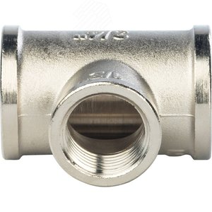 Тройник ВВВ 3/4'х1/2'х3/4' переходной, никелированный - фото 2