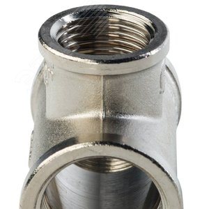 Тройник ВВВ 3/4'х1/2'х3/4' переходной, никелированный - фото 6