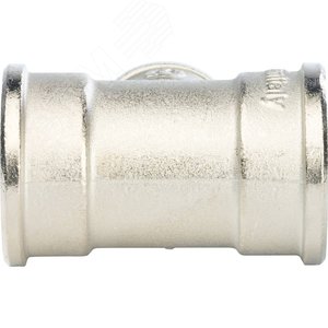 Тройник ВВВ 1'х1/2'х1' переходной, никелированный - фото 4