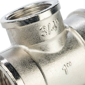 Тройник ВВВ 1'х3/4'х1' переходной, никелированный - фото 5