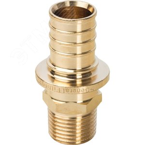 Переходник 25х1/2'НР с наружной резьбой, аксиальный, латунь - фото 2