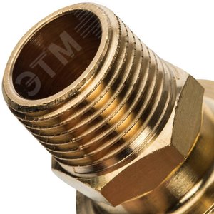 Переходник 25х1/2'НР с наружной резьбой, аксиальный, латунь - фото 4