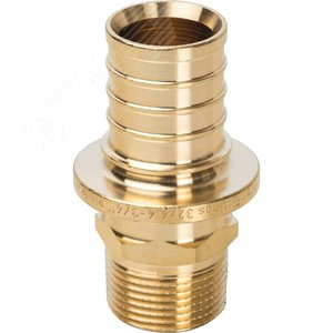 Переходник 32х3/4'НР с наружной резьбой, аксиальный, латунь - фото 2