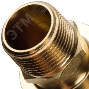 Переходник 32х3/4'НР с наружной резьбой, аксиальный, латунь - фото 4