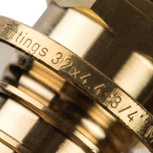 Переходник 32х3/4'НР с наружной резьбой, аксиальный, латунь - фото 5