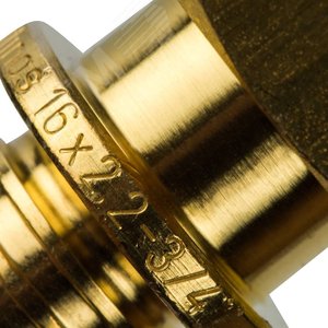 Переходник 16х3/4'ВР с внутренней резьбой, аксиальный, латунь - фото 6