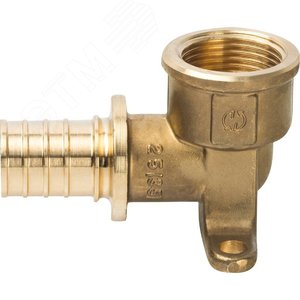 Угольник 25х3/4'ВР переходной с внутренней резьбой, водорозетка, аксиальный, латунь - фото 2