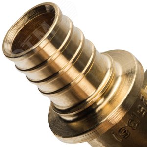 Угольник 25х3/4'ВР переходной с внутренней резьбой, водорозетка, аксиальный, латунь - фото 5