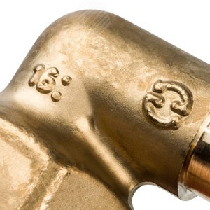 Угольник 16х3/4'ВР переходной с внутренней резьбой, аксиальный, латунь - фото 5