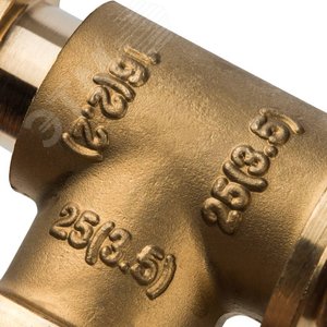 Тройник 25х25х16 переходной, аксиальный, для труб из сшитого полиэтилена - фото 6