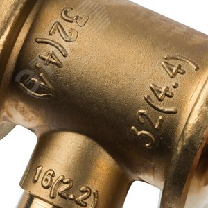 Тройник 32х16х32 переходной, аксиальный, для труб из сшитого полиэтилена - фото 6