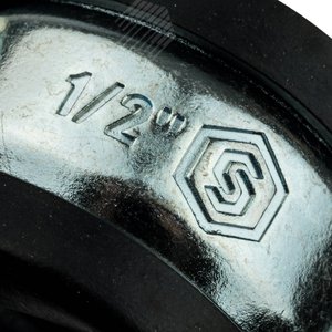 Хомут сантехнический с шпилькой шурупом и пластиковым дюбелем 1/2' (20-24 мм) оцинкованная сталь с резиновым уплотнением SAC-0020-100012 STOUT - 5